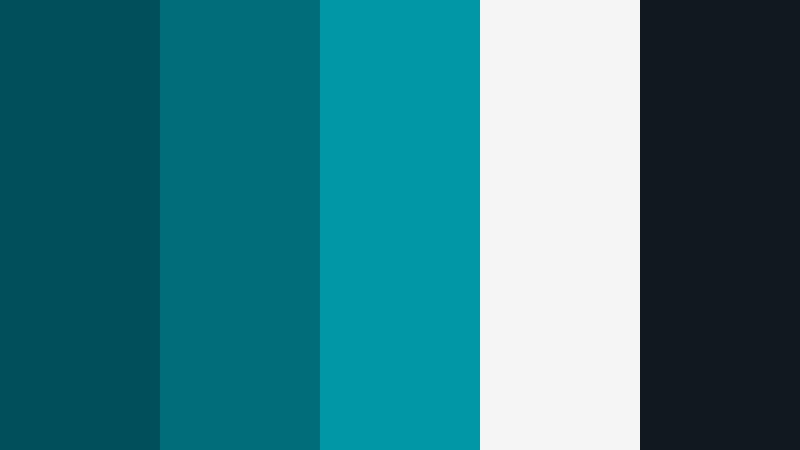 ocean depths cinema deep teal blue color palette with hex codes