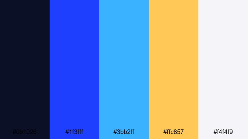 ocean depths cinema ultramarine blue color palette with hex codes