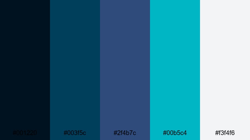 ocean depths narrative sapphire color palette with hex codes