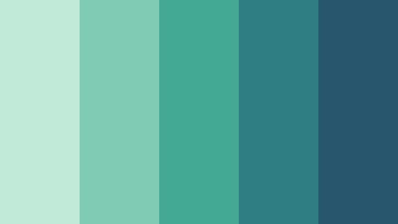 ocean herb analogous color color palette with hex codes