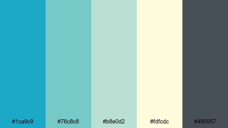 oceanfront escape pacific blue color palette with hex codes