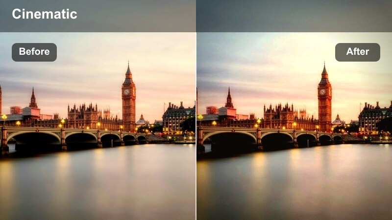 Modern office tower at dusk with warm interior lights and cool exterior tones