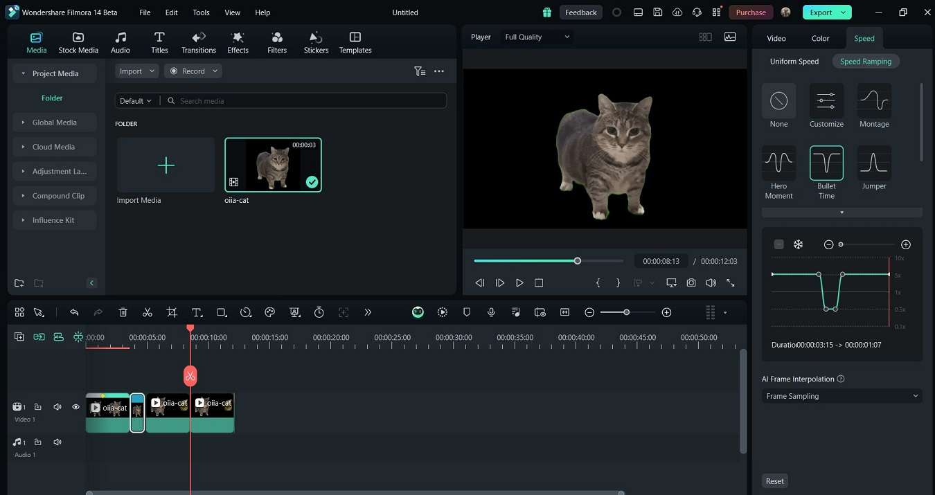 oiia cat speed ramping