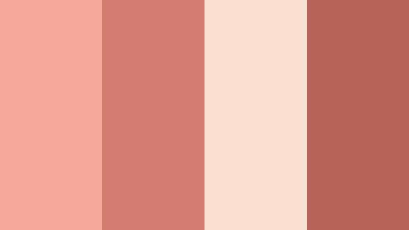 old cinema coral fade vintage coral pink color palette with hex codes