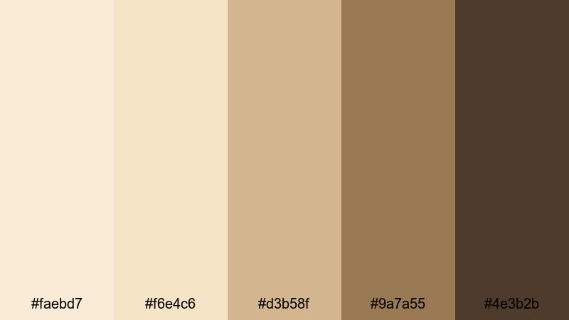 old film archive antique white color palette with hex codes