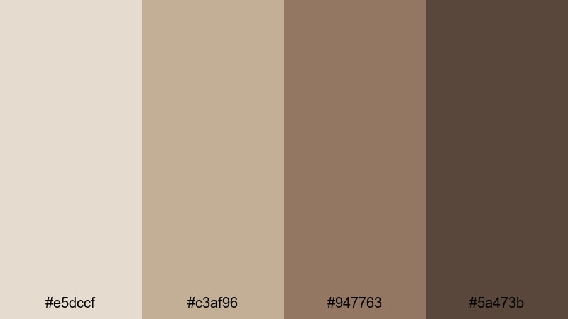 old film attic gray brown color palette with hex codes