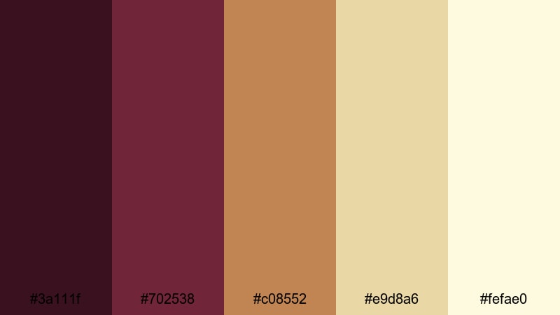 old film bordeaux wine red color palette with hex codes