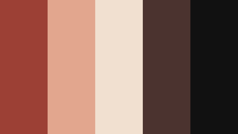 old film ember fade clay red color palette with hex codes