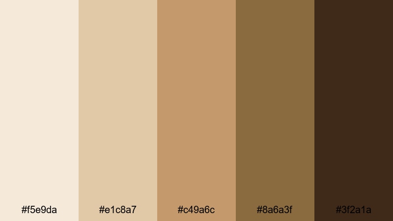 old film grain sepia color palette with hex codes