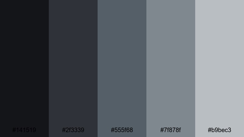 old film harbor blue taupe color palette with hex codes