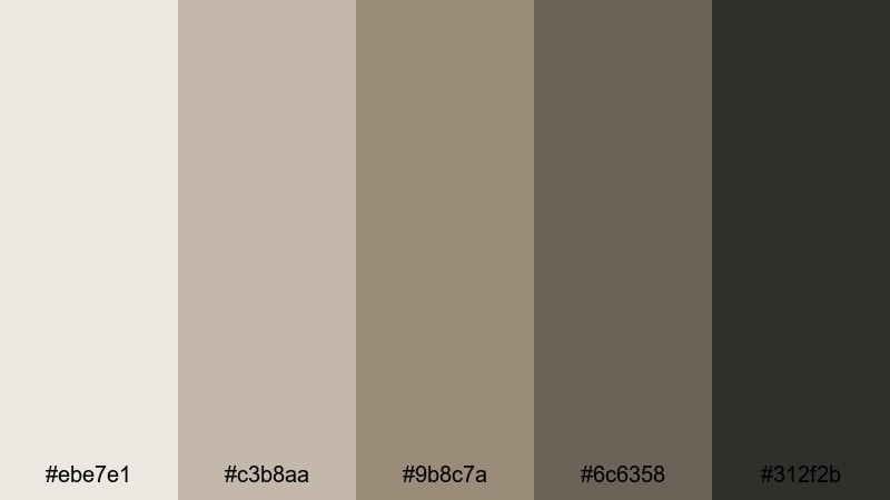 old film loft aesthetic color palette with hex codes