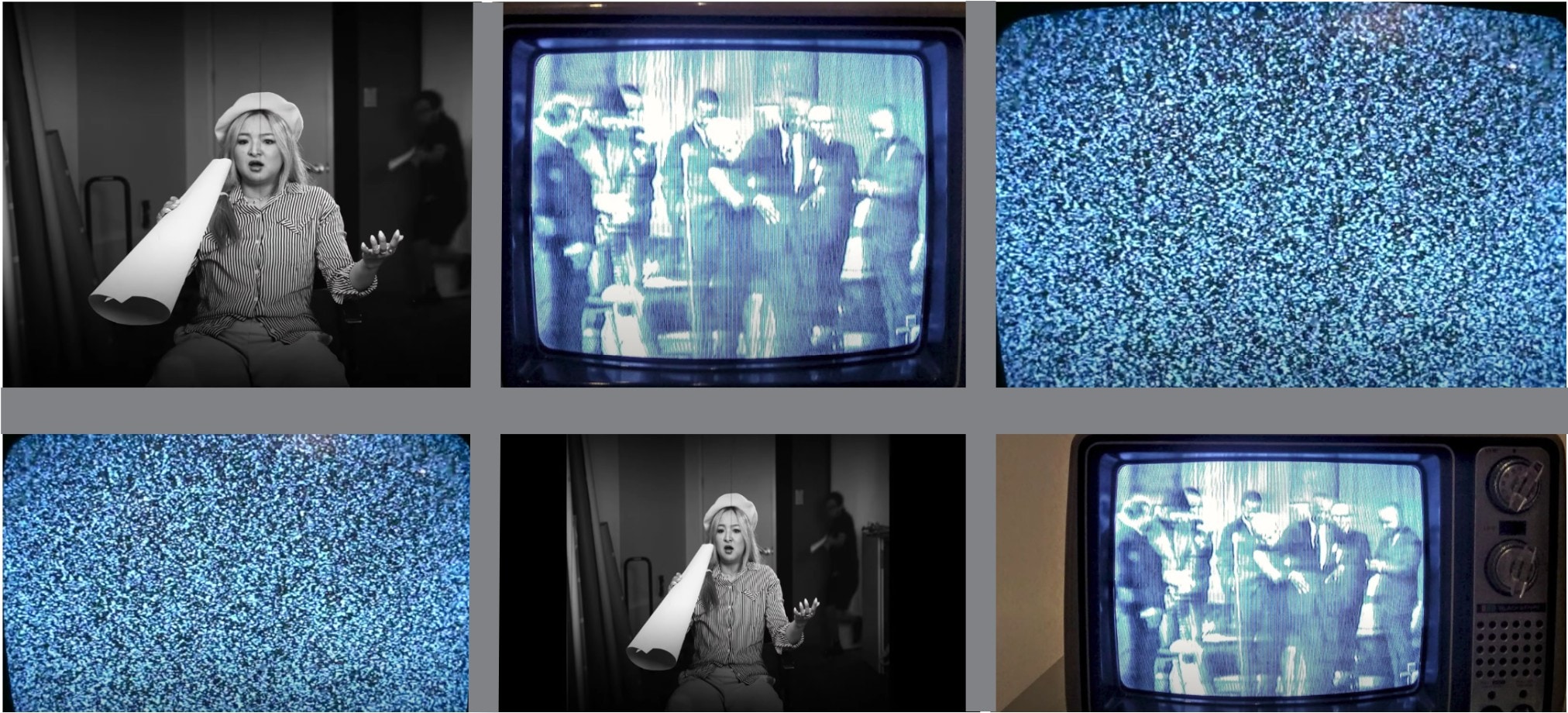 vintage old film tv effect