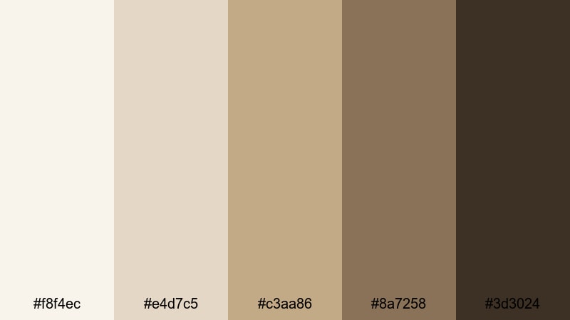 old hollywood ivory classic color palette with hex codes