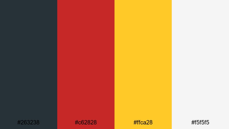 old poster ink circus color palette with hex codes