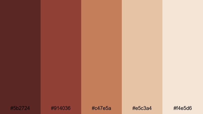 old town brick stories brown burgundy color palette with hex codes