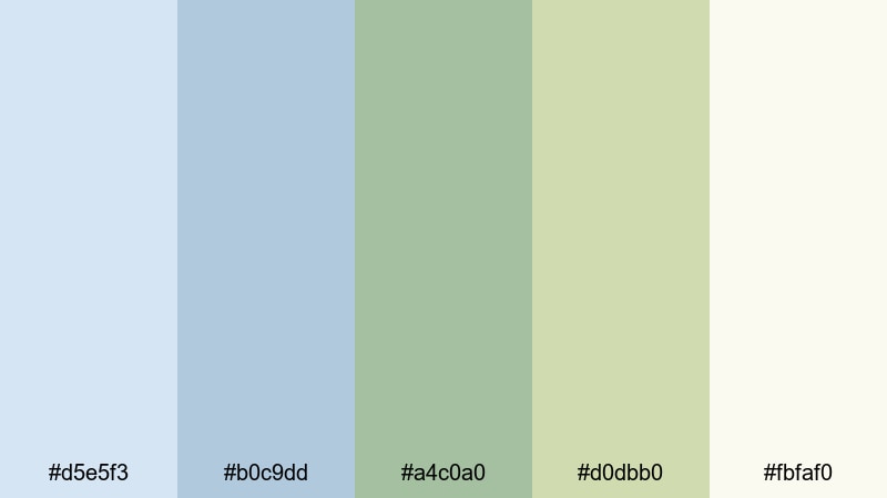 olive cloud daydream blue olive green color palette with hex codes