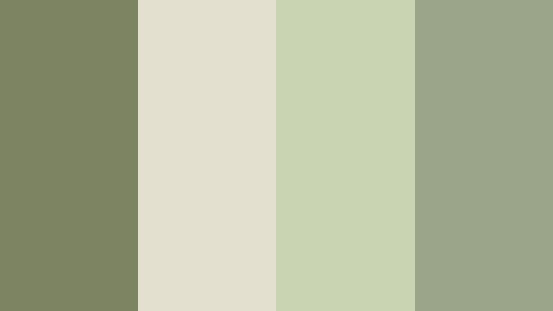 olive grove morning dusty olive color palette with hex codes