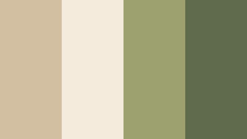 olive grove retreat dusty sand color palette with hex codes