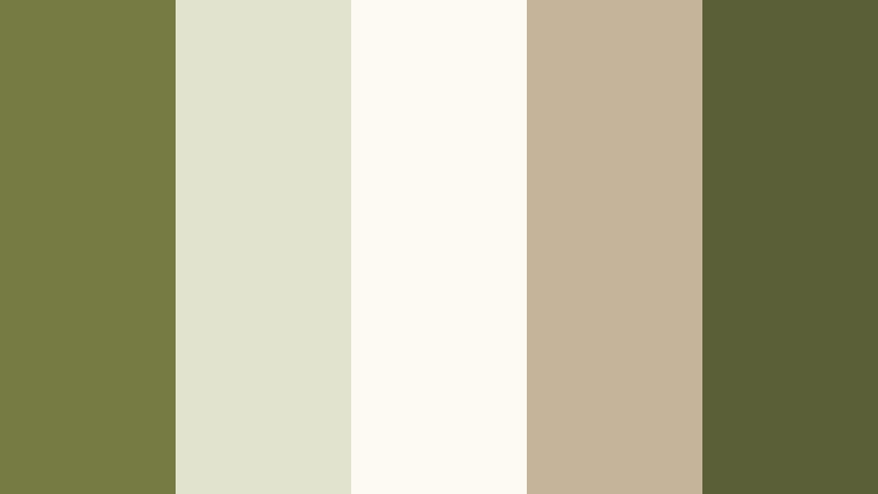 olive linen morning mossy olive color palette with hex codes