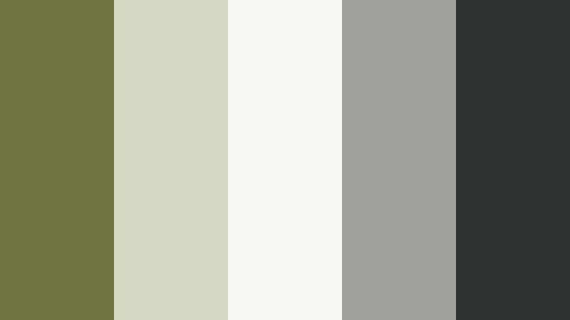 olive loft minimal mossy olive color palette with hex codes