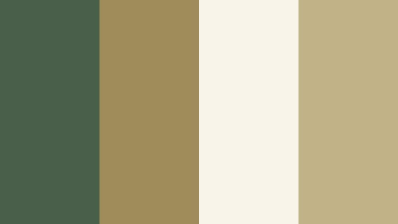 olive orchard frames dark sage green color palette with hex codes
