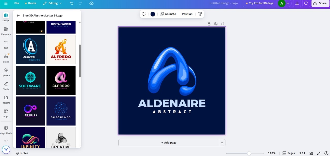 canva logo to 3d animation free