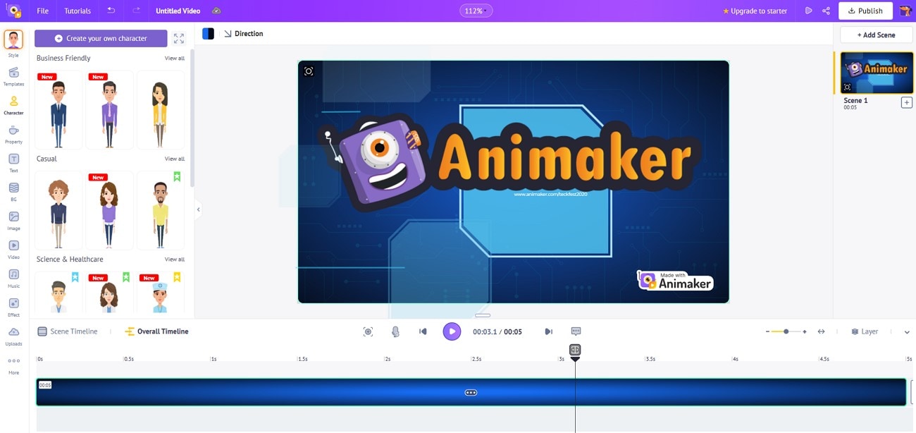 online animaker tool 3d logo animations