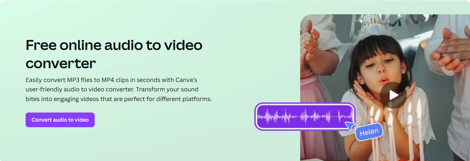 canva audio to video converter