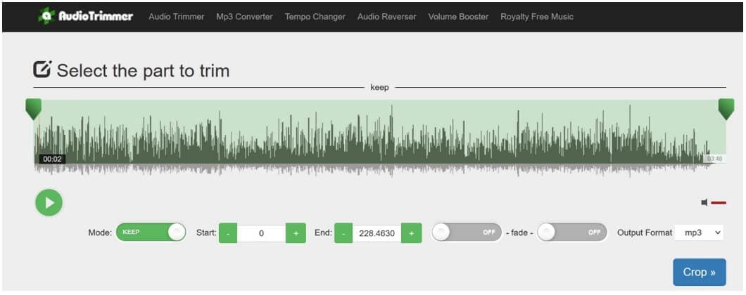 online audio cutter: Audio Trimmer