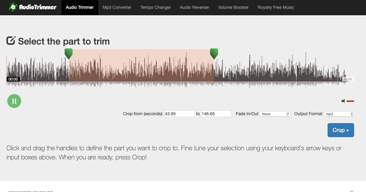 free mp3 trimmer online