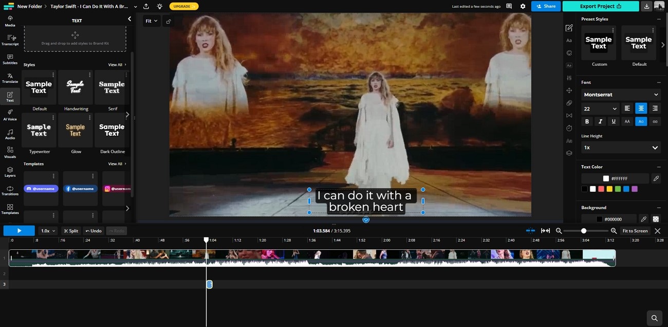 kapwing online lyric maker