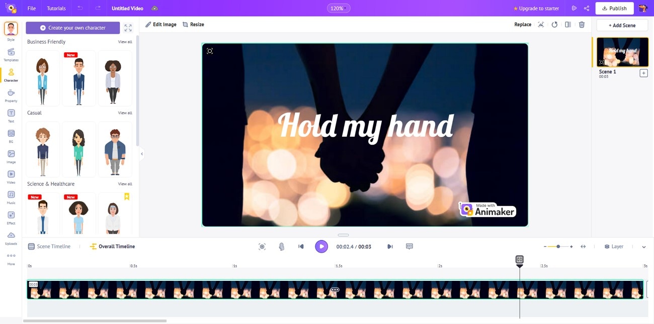 lyric videos with online animaker tool