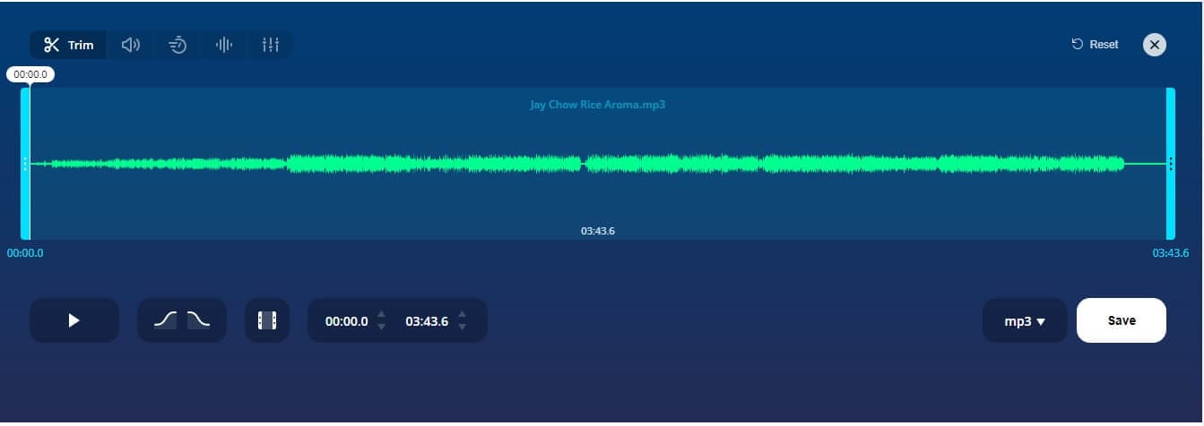 встроенный аудио триммер: Online MP3 Cutter