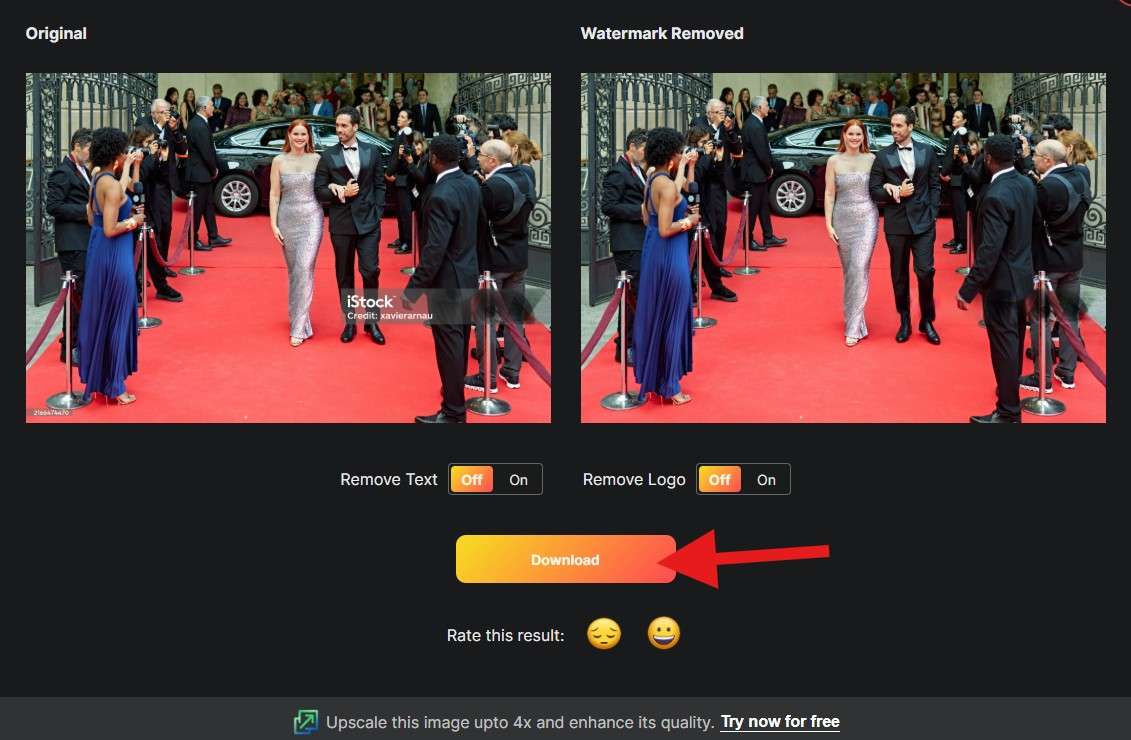 review and download watermark removal image