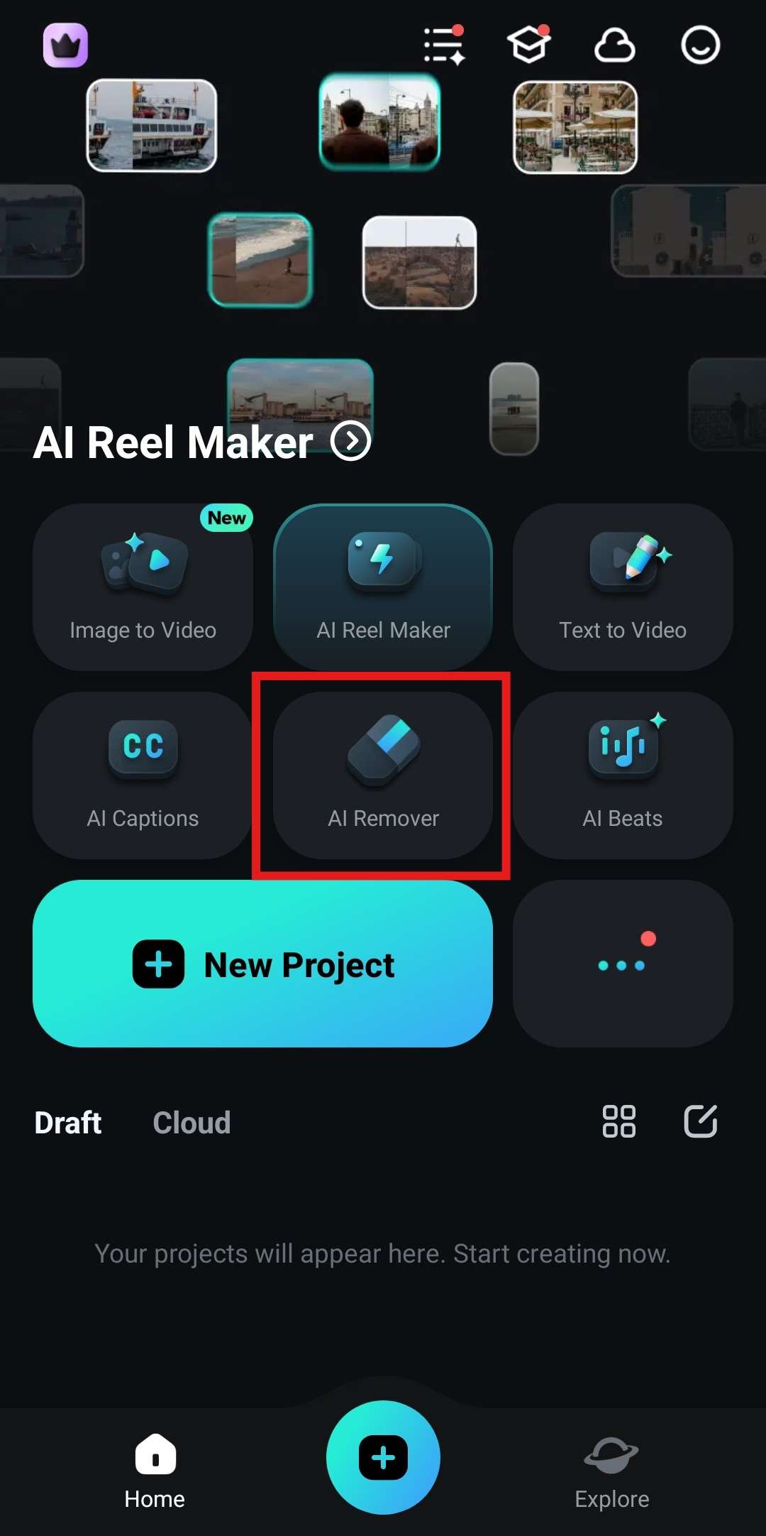 activate ai object remover filmora mobile