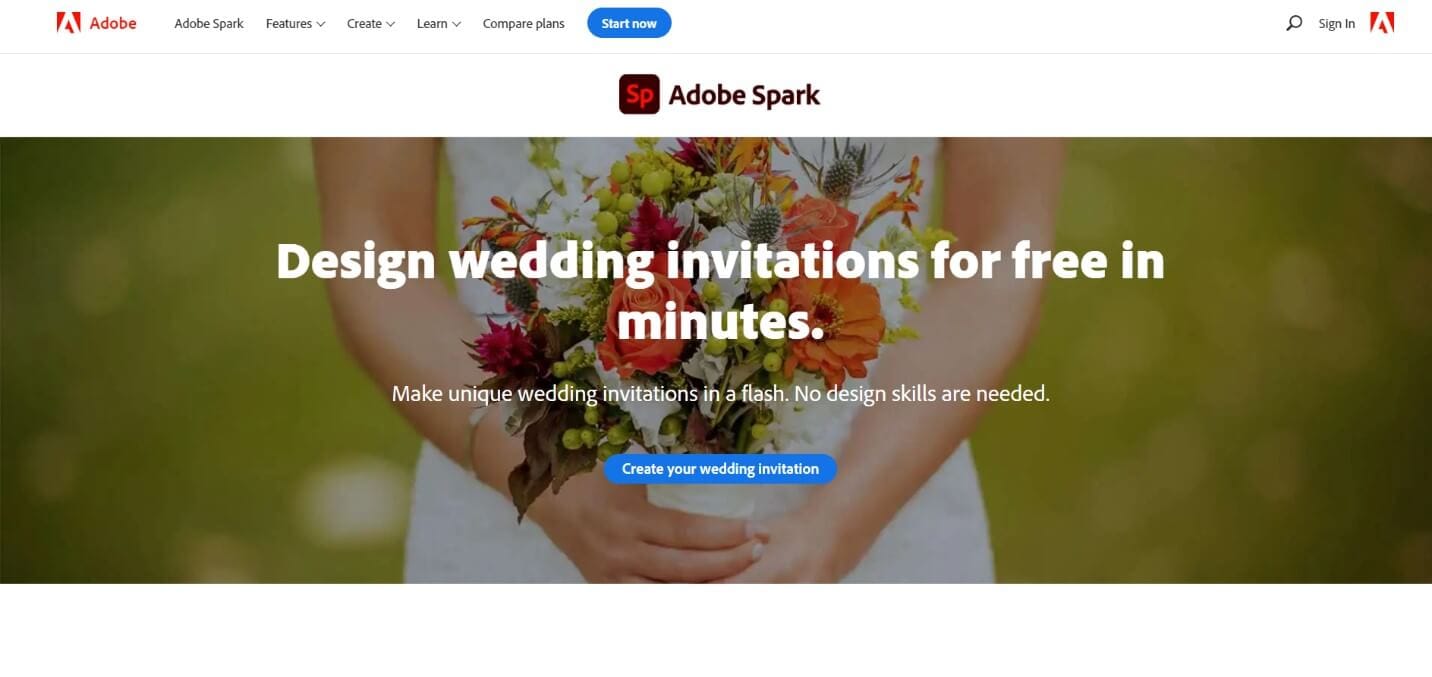 Adobe Spark wedding slideshow maker 