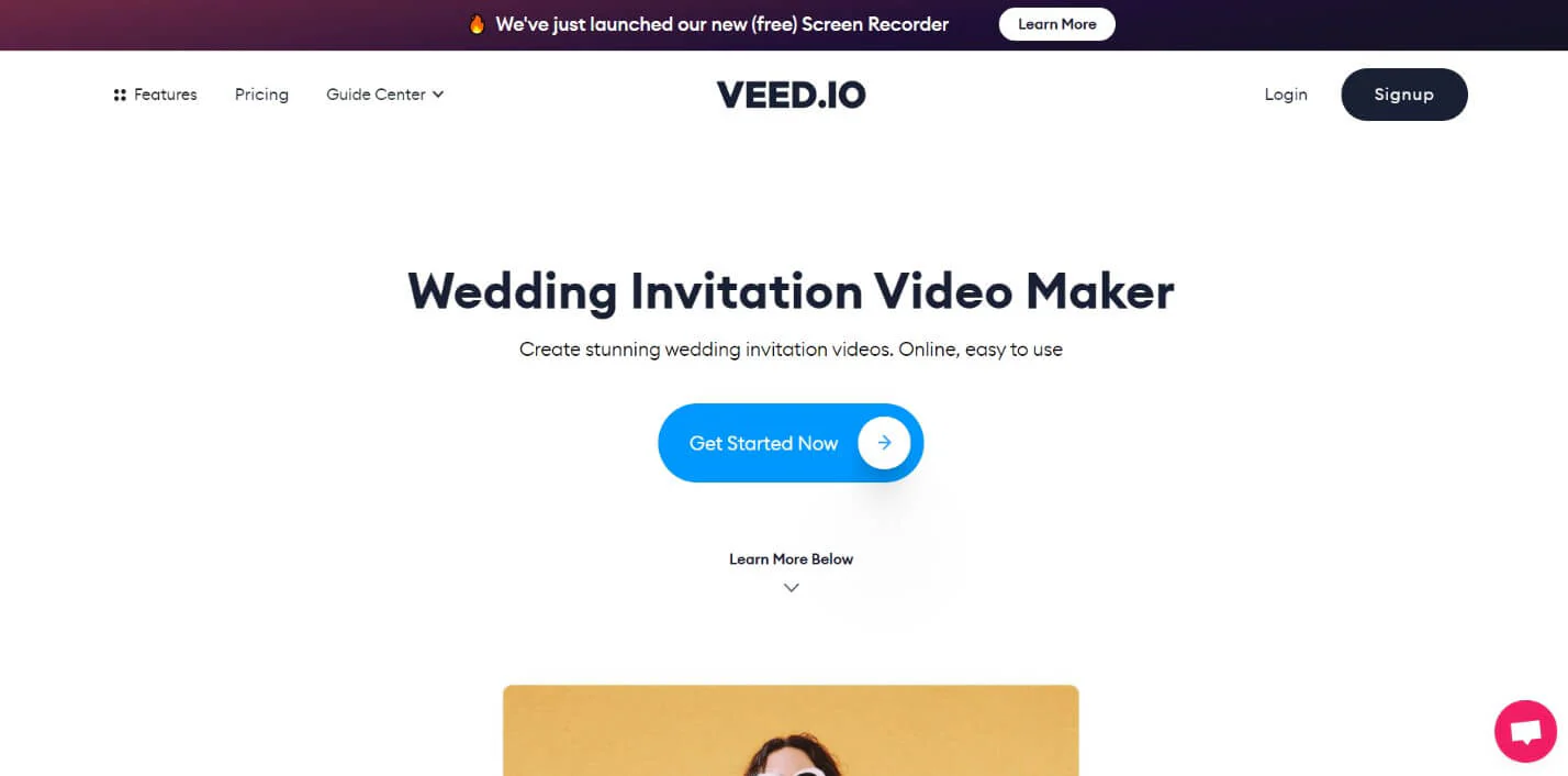  Creazione di video di inviti di matrimonio online su Veed.io   