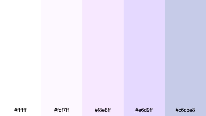 opal wedding highlight white color palette with hex codes