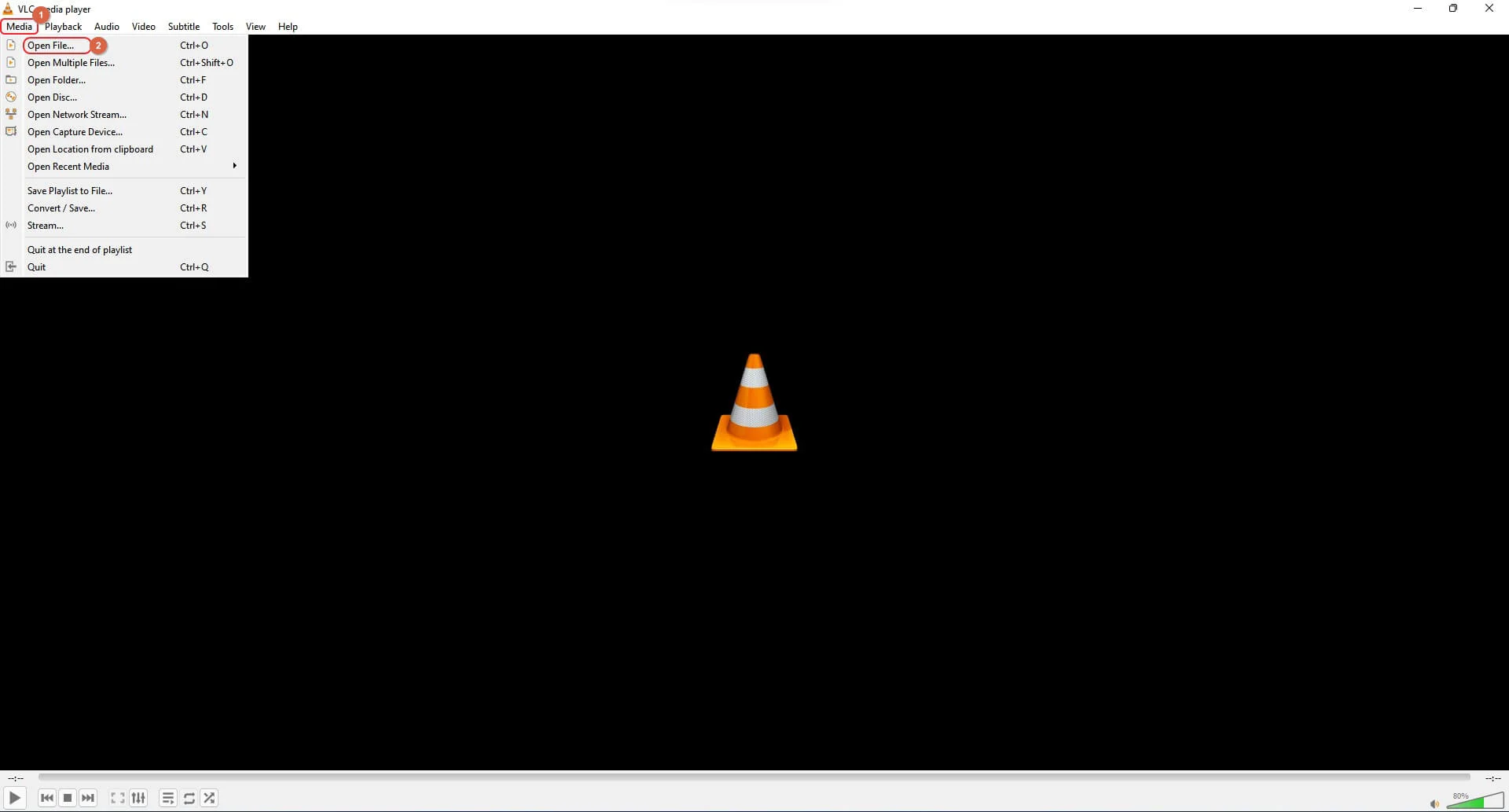 open file to Reproduzir slow motion on vlc