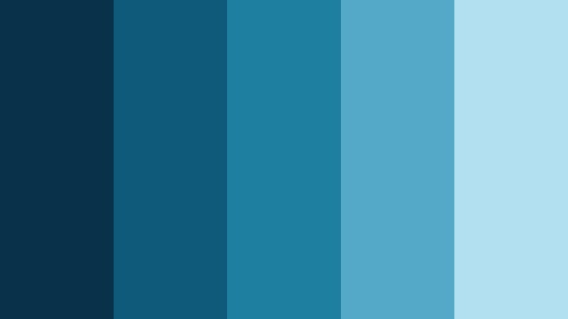 open ocean horizon skyfall blue color palette with hex codes