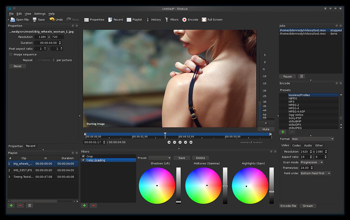 shotcut open source video editor