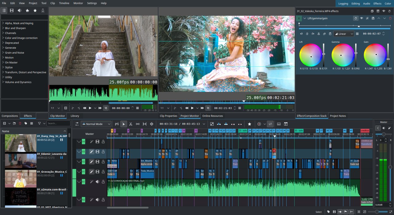 kdenlive open source video editor