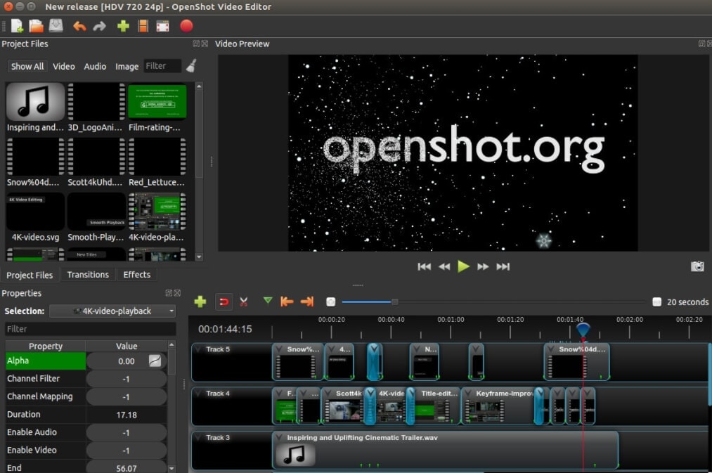 openshot video tag video editor