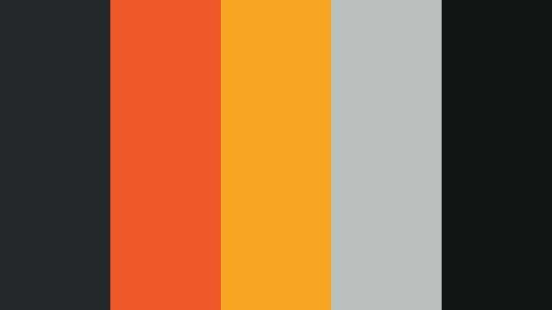 orange voltage charcoal and orange construction company color color palette with hex codes