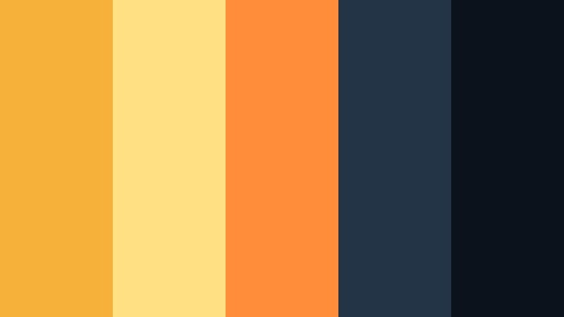 orbitline signal flare cosmic amber color palette with hex codes