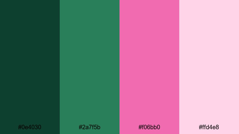 orchid creek bloom rainforest color palette with hex codes