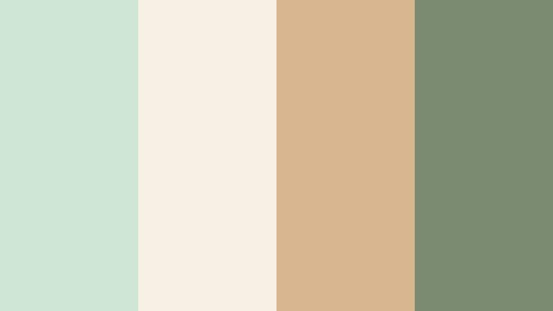 organic market morning pale pistachio color palette with hex codes