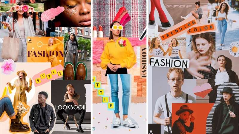 creative outfit collage for social media