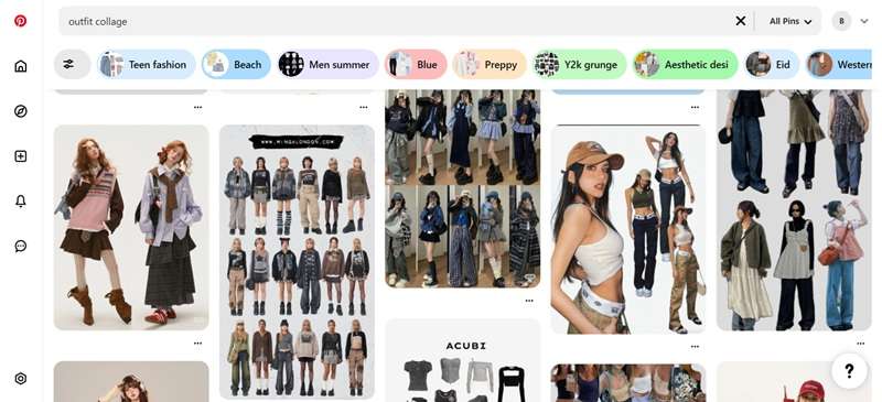 outfit collage ideas on pinterest