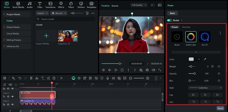 customize the outline you drew